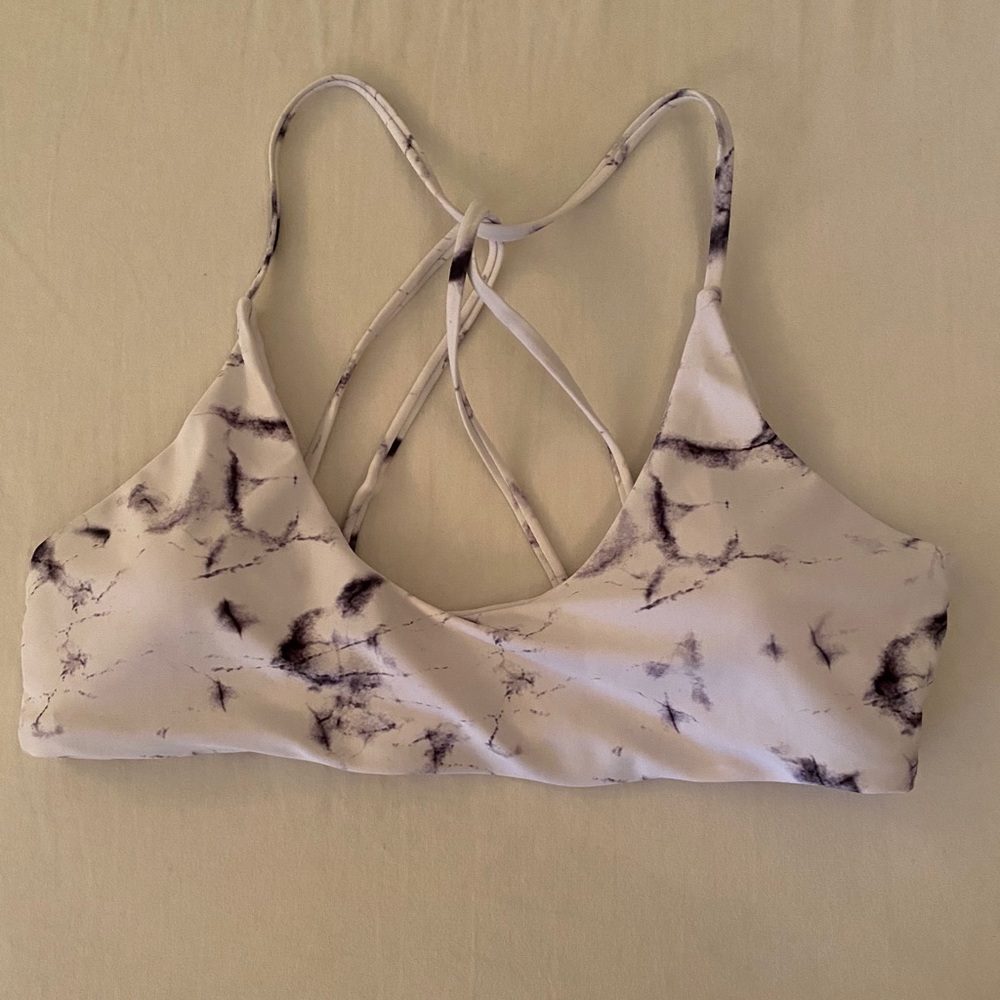 Marble Print Swim Suit Bikini Top and Bottom